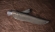 Нож Стрела из стали х12мф рукоять стабилизированная карельская береза фиолетовая