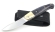 Складной нож Клык, сталь Elmax, рукоять накладки карельская береза стабилизированная фиолетовая