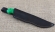 Нож Барс-2 сталь Х12МФ, рукоять резинопласт зеленый