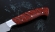 Нож Филейка цельнометаллическая, средняя, сталь 95Х18, рукоять акрил красный с дюралью