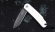 Складной нож Колибри, сталь булат, рукоять накладки акрил белый