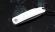 Складной нож Колибри, сталь булат, рукоять накладки акрил белый