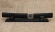 Авторский нож Танто дамаск черный граб резной деревянные ножны на подставке