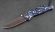 Складной нож Зубр, сталь Х12МФ, рукоять накладки акрил синий