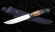 Нож S390 «Засапожный» сатин рукоять карбон железное дерево черный граб