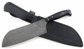 кухонный нож большой из дамасской стали