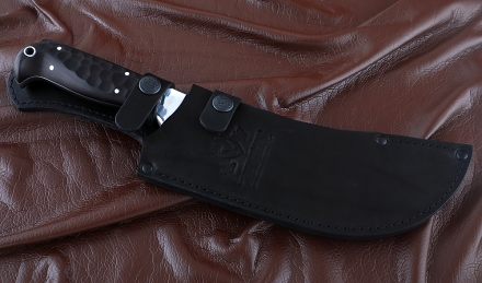 Нож для мяса дамаск полный камень черный граб Нож для мяса дамаск полный камень черный граб