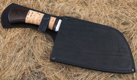 Тяпка №1 сталь 95Х18, рукоять береста 