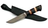 Нож Крот сталь булат, рукоять черный граб-кап, мельхиор - IMG_4786.jpg
