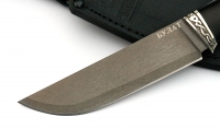 Нож Крот сталь булат, рукоять черный граб-кап, мельхиор - IMG_4787.jpg