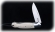 Нож Ворон, складной, сталь Elmax, рукоять накладки акрил белый с дюралью