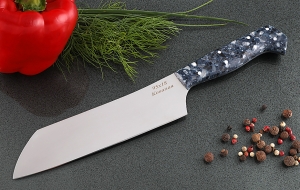 Кухонный нож Шеф №3 сталь 95Х18, рукоять синий акрил Кухонный нож Шеф №3 сталь 95Х18, рукоять синий акрил