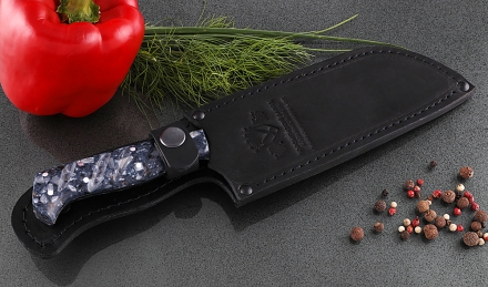 Кухонный нож Шеф №3 сталь 95Х18, рукоять синий акрил Кухонный нож Шеф №3 сталь 95Х18, рукоять синий акрил