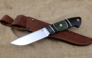Нож Странник-2 М390 рукоять карбон карельская береза зеленая черный граб Нож Странник-2 М390 рукоять карбон карельская береза зеленая черный граб