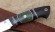 Нож Странник-2 М390 рукоять карбон карельская береза зеленая черный граб