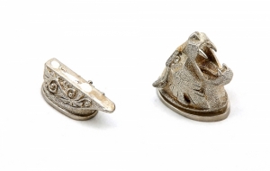 Комплект литья №42 для ножа: гарда и навершие.