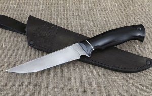 Нож Байкал сталь кованая У8А рукоять акрил черный  Нож Байкал сталь кованая У8А рукоять акрил черный