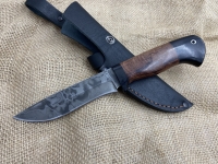 Нож Амур сталь У8А, рукоять бубинга - черный граб