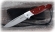 Нож Ворон, складной, сталь Elmax, рукоять накладки акрил красный с дюралью