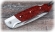 Нож Ворон, складной, сталь Elmax, рукоять накладки акрил красный с дюралью