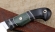 Нож Ловчий М390 рукоять карбон карельская береза зеленая черный граб