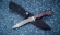 Нож Белуга сталь дамаск рукоять стабилизированная карельская береза фиолетовая 