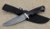 Нож Аллигатор-2 сталь дамаск рукоять черный граб