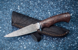 Нож Комар сталь дамаск рукоять венге Нож Комар сталь дамаск рукоять венге