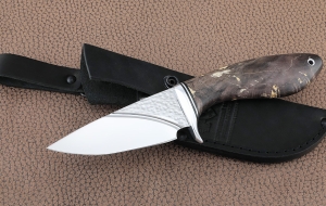 Нож Барсук сталь 95х18 рукоять дуб стабилизированный