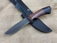 Нож Амур сталь х12мф, рукоять бубинга - черный граб 