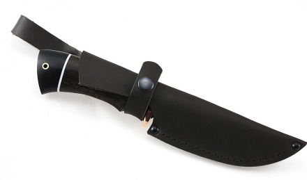 Нож Универсал сталь дамаск-камень рукоять венге-черный граб Нож Универсал сталь дамаск-камень рукоять венге-черный граб