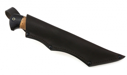 Нож Каратель сталь дамаск камень рукоять береста Нож Каратель сталь дамаск камень рукоять береста