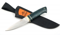 Нож Клык-2 сталь ELMAX (сатин), рукоять карельская береза стабилизированная изумруд - Нож Клык-2 сталь ELMAX (сатин), рукоять карельская береза стабилизированная изумруд