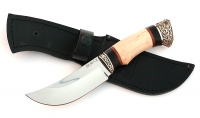 Нож Елец сталь ELMAX , рукоять карельская береза-черный граб,мельхиор - IMG_5011.jpg
