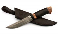 Нож Налим сталь булат, рукоять черный граб-кап, мельхиор - IMG_4768.jpg