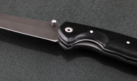 Нож Като, складной, сталь Х12МФ, рукоять накладки акрил черный - Нож Като, складной, сталь Х12МФ, рукоять накладки акрил черный