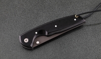 Нож Като, складной, сталь Х12МФ, рукоять накладки акрил черный - Нож Като, складной, сталь Х12МФ, рукоять накладки акрил черный