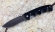 Нож Носорог, сталь Х12МФ, складной, рукоять накладки акрил черный