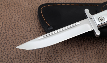 Ножи (Набор) Финка НКВД складная + фиксированная сталь сталь S390 белый акрил с красной звездой Ножи (Набор) Финка НКВД складная + фиксированная сталь сталь S390 белый акрил с красной звездой