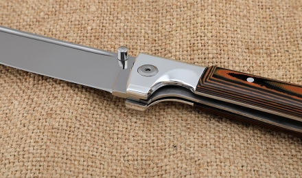 Нож складной Пчак сталь S390 накладки микарта оранжевая Нож складной Пчак сталь S390 накладки микарта оранжевая