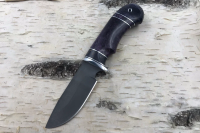 Нож Хаска сталь Х12МФ стабилизированная карельская береза фиолетовая (распродажа)