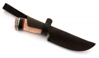 Нож Голубь сталь ELMAX, рукоять карельская береза-черный граб,мельхиор - IMG_5026.jpg