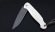 Нож Ворон, складной, сталь Х12МФ, рукоять накладки акрил белый