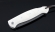 Нож Ворон, складной, сталь Х12МФ, рукоять накладки акрил белый