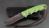 Складной нож Носорог, сталь булат, рукоять накладки акрил зеленый