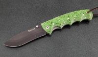 Нож Носорог, сталь булат, складной, рукоять накладки акрил зеленый - Нож Носорог, сталь булат, складной, рукоять накладки акрил зеленый