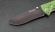 Складной нож Носорог, сталь булат, рукоять накладки акрил зеленый