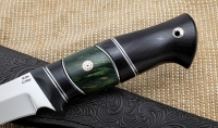 Нож Ангара М390 рукоять карбон карельская береза зеленая черный граб - Нож Ангара М390 рукоять карбон карельская береза зеленая черный граб