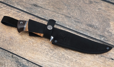 Нож "Байкал" сталь кованая х12мф рукоять береста Нож "Байкал" сталь кованая х12мф рукоять береста