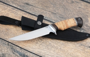 Нож "Байкал" сталь кованая х12мф рукоять береста